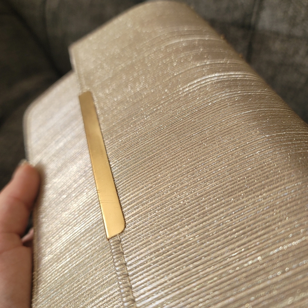 Champagne Gold Sparkling Evening Shoulder Bag - Picture 6 of 11